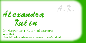 alexandra kulin business card